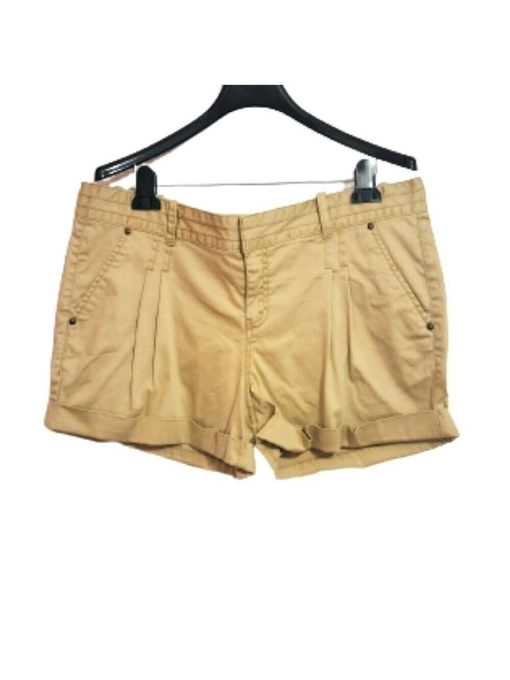Route 66 Khaki Pleated Stretch Shorts Size 15/16